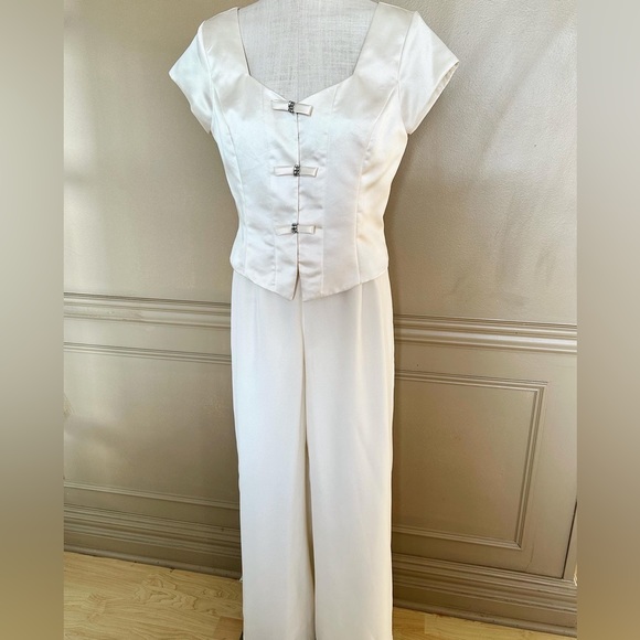 Vintage Nu Mode white pant suit size 8 - Picture 8 of 14